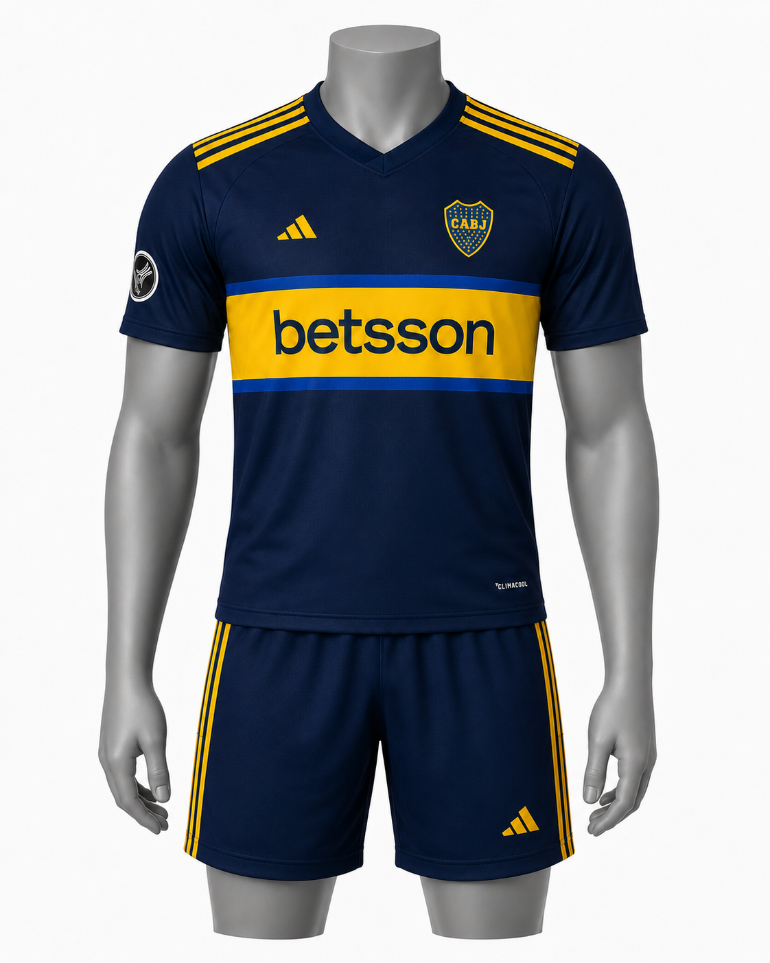 Conjunto deportivo Boca- Camisa y pantaloneta
