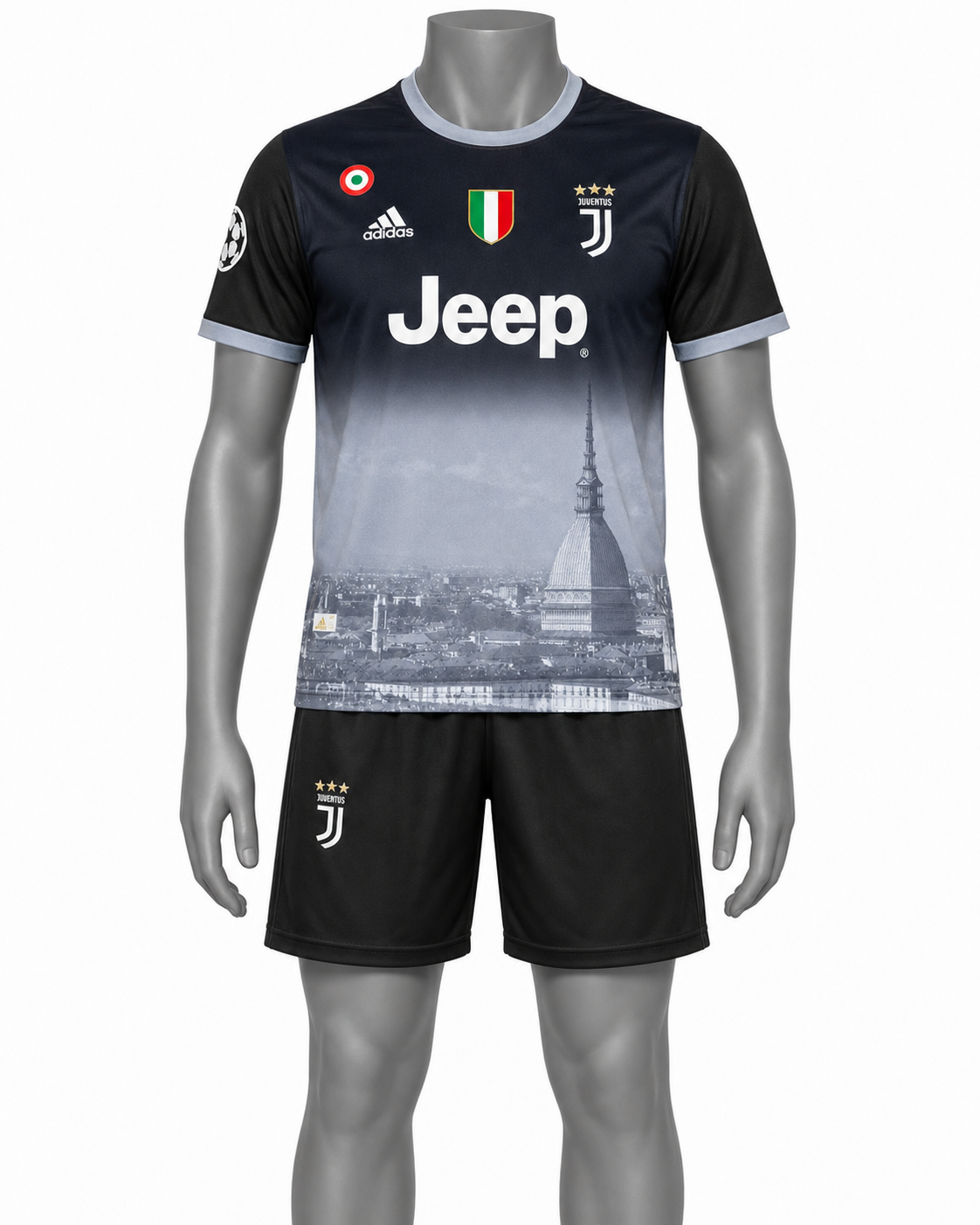 Conjunto deportivo Juventus- Camisa y pantaloneta