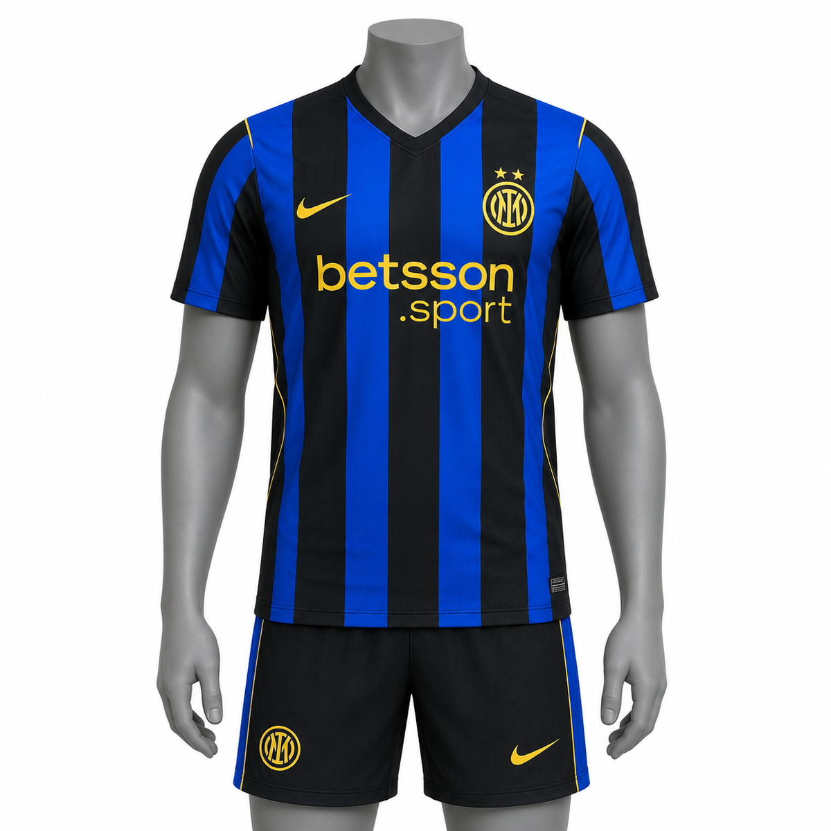 Conjunto deportivo Milan- Camisa y pantaloneta