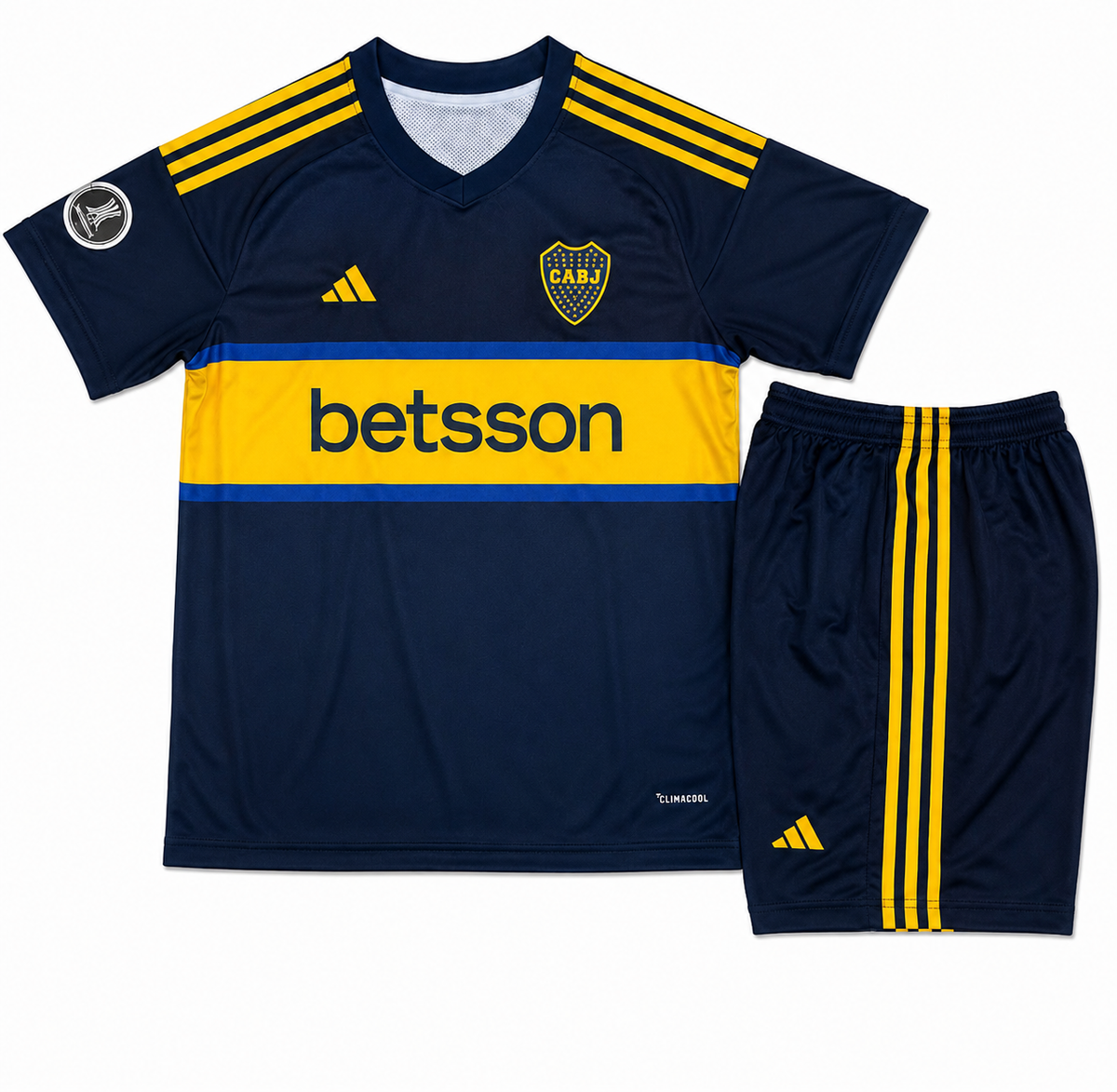 Conjunto deportivo Boca- Camisa y pantaloneta